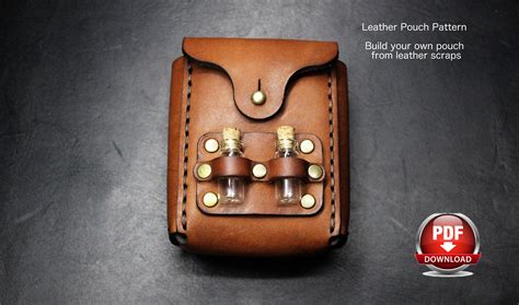 Pouch Pattern - Leather DIY - Pdf Download - Video Tutorial