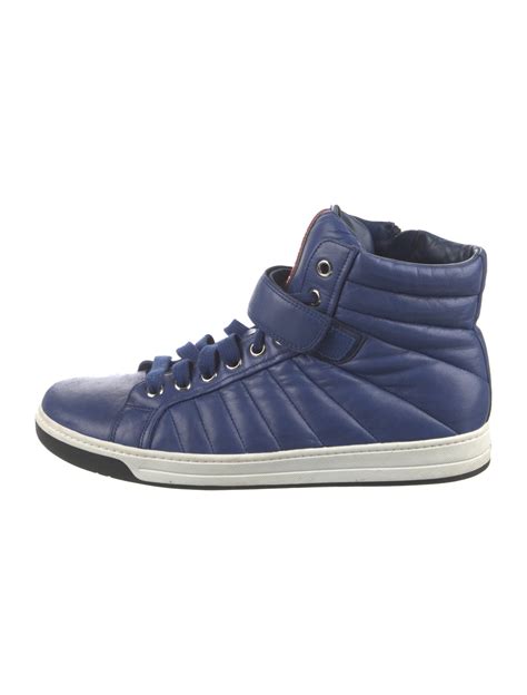 Prada Sport Leather Sneakers - Blue Sneakers, Shoes - WPR125200 | The ...