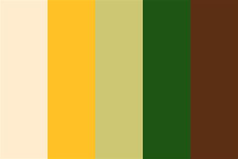 Green brown yellow Color Palette