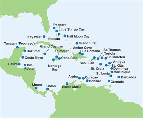 Carnival Caribbean Cruise Map