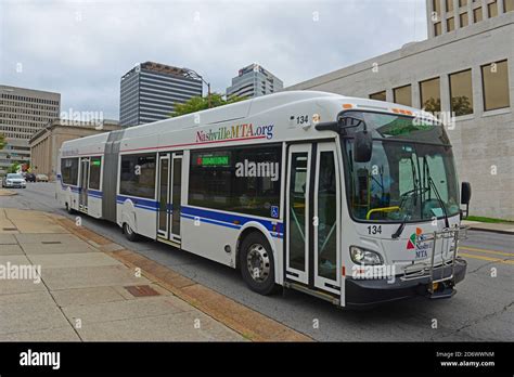 Nashville MTA public bus in downtown Nashville, Tennessee, USA Stock ...