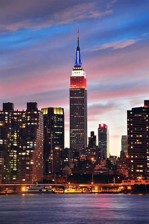 Empire State Building At Night Photograph by Songquan Deng