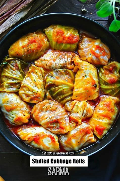 Stuffed Cabbage Rolls Sarma - Sandra's Easy Cooking Recipe