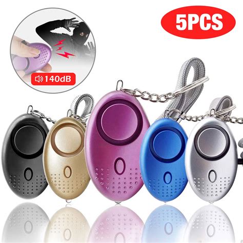 Safe Sound Personal Alarm Keychain Loud Alert LED Light 140db Self ...