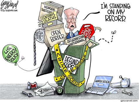 Political Cartoons - Fiscal Cliff - I'm standing on my record ...