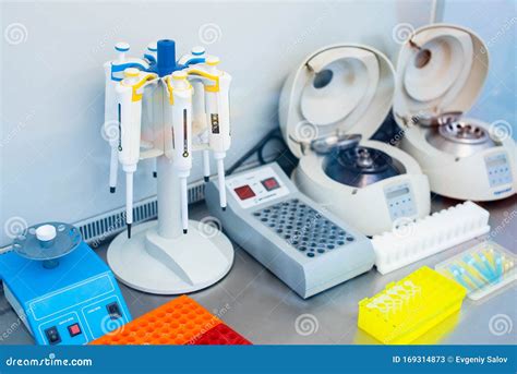 Laboratory Equipment For DNA Testing And Blood Analysis Royalty-Free ...