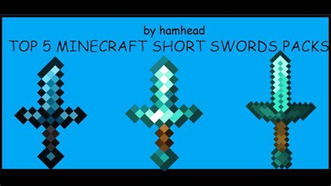 top 5 Minecraft short swords texture packs - YouTube