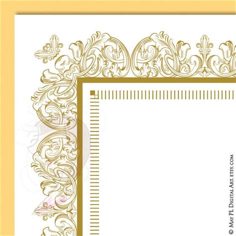 Gold Certificate Border Clip Art