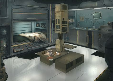 ArtStation - Spaceship interior concept art