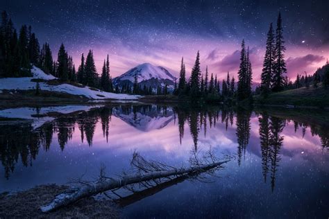 Lake Nature Night Reflection, HD Nature, 4k Wallpapers, Images ...