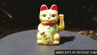 Cute Cat Waving Gif