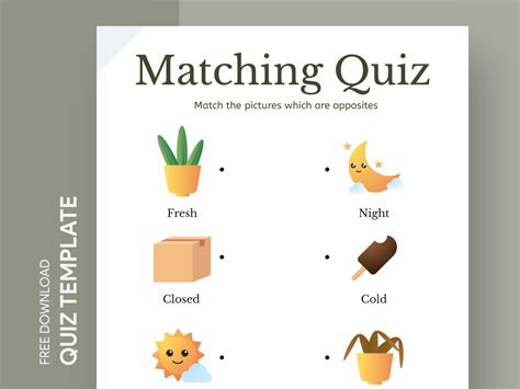 Matching Quiz Free Google Docs Template by Gdoc on Dribbble