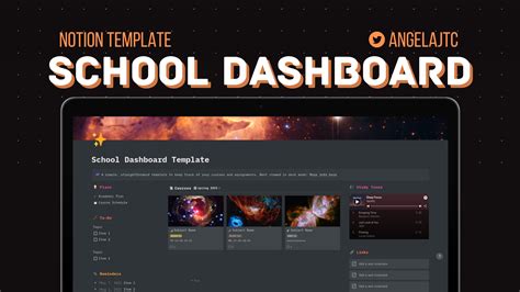 Notion school dashboard template | Angela's Blog