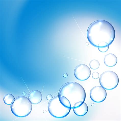 Free Vector | Shiny water bubbles background on blue background