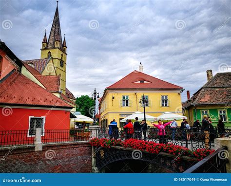 Old Town Sibiu editorial stock image. Image of minciunilor - 98017049