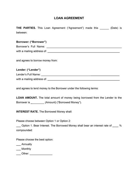 Loan Agreement Template