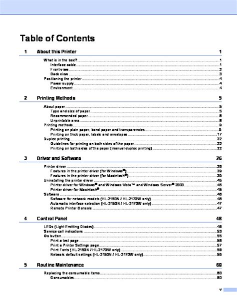 Brother HL-2140 HL-2150N HL-2170W Laser Printer Users Guide