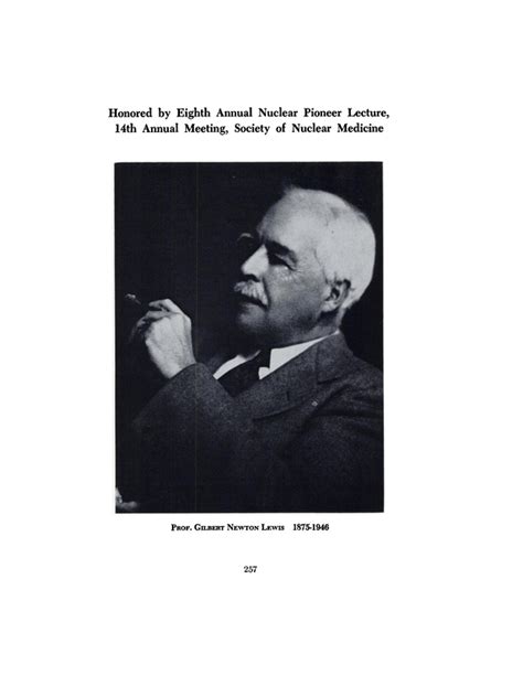 Prof. Gilbert Newton Lewis 1875–1946 | Journal of Nuclear Medicine