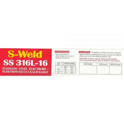 S-Weld 316L Stainless Steel Welding Electrode - Wintex Engineering ...