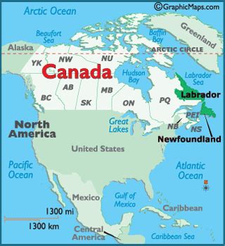 Newfoundland Map / Geography of Newfoundland / Map of Newfoundland ...