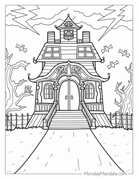 Haunted House Coloring Pages