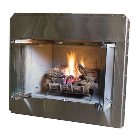 Stainless Steel Outdoor Vented Wood-Burning Fireplace Insert at Lowes.com