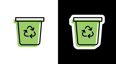 Premium Vector | Green recycle bin environmental icon