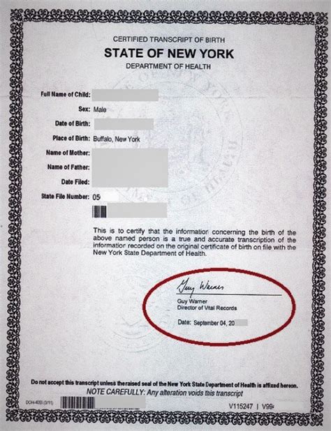 NY Apostille for Birth certificates and certified transcripts of birth ...