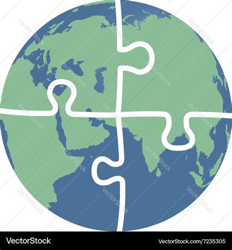 Earth puzzle Royalty Free Vector Image - VectorStock