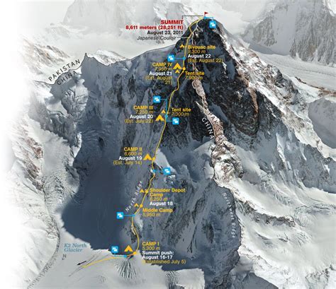 K2 Mountain Map