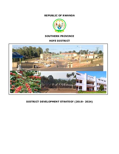 (PDF) Huye District Development Strategy (2018-2024) | Ndicunguye ...