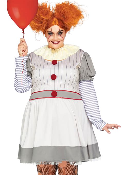 Adult's Plus Size Creepy Clown Costume