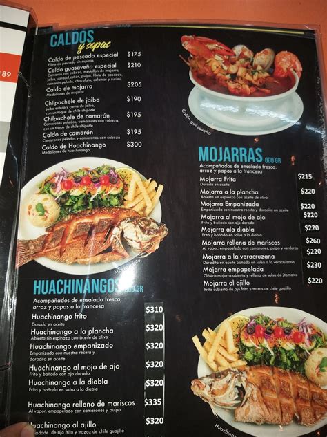 Carta del restaurante El Camarón Guasaveño, Cuernavaca, Cuernavaca