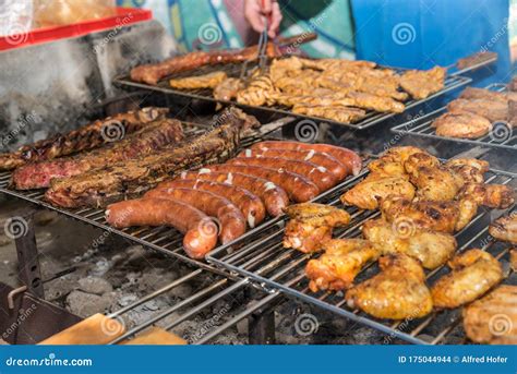 Big Barbecue - Charcoal Grill Stock Photo - Image of barbecue, coal ...