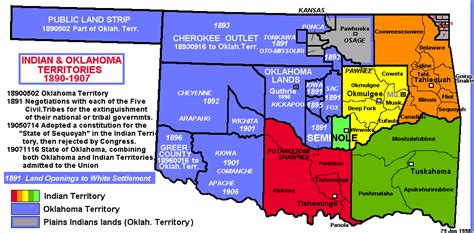 Oklahoma Land Run Map - Tourist Map Of English