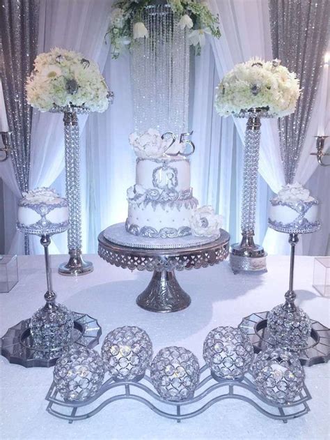 Silver wedding anniversary party! See more party planning ideas at ...