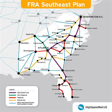 Southeast Rail Plan | High Speed Rail Alliance