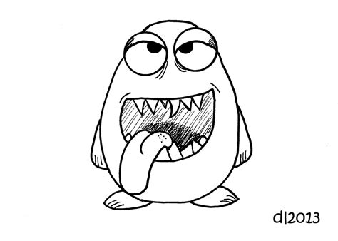 Simple Monster Drawing at GetDrawings | Free download