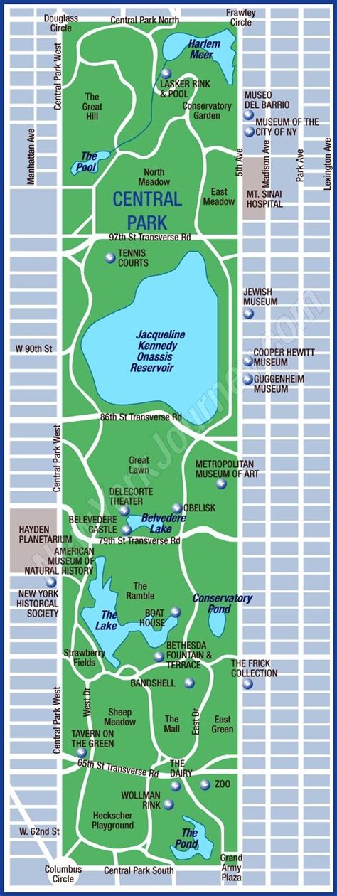 Central Park Map Printable Version