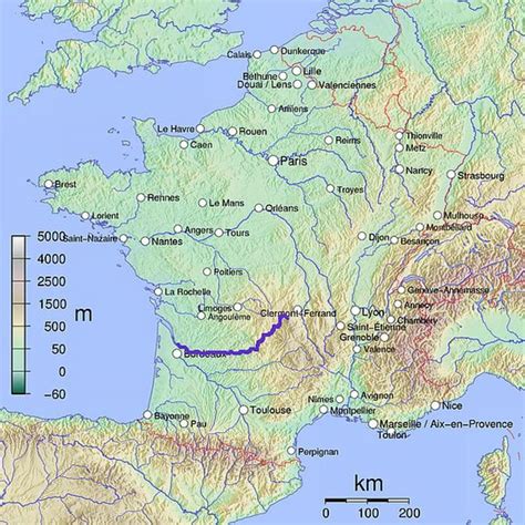 Dordogne river map - filnsec