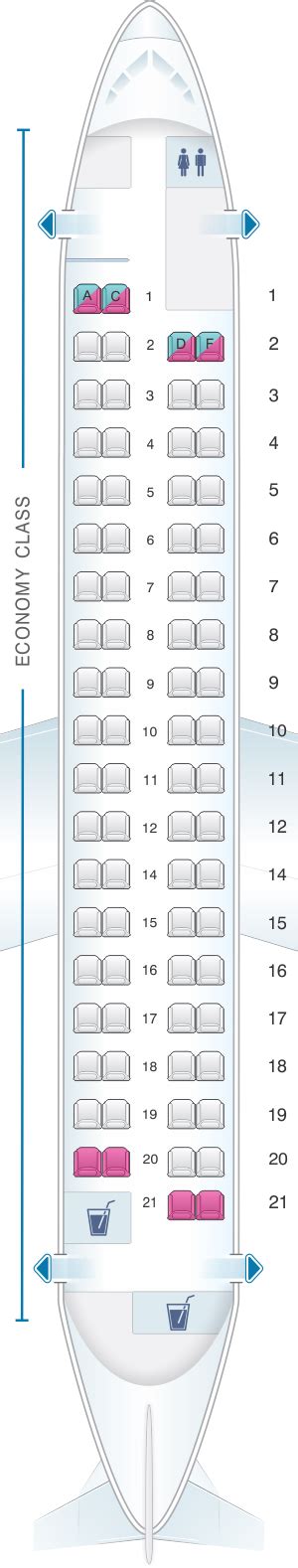 Seat Map Croatia Airlines Dash8 Q400 | SeatMaestro