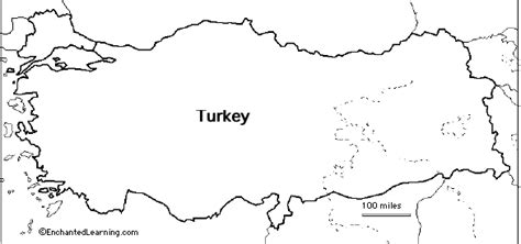 Outline Map Research Activity #3 - Turkey - EnchantedLearning.com