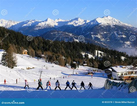 Skiing in Austria stock photo. Image of snow, resort, action - 853378