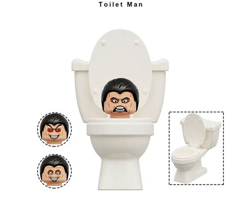 Skibidi Toilet Man Custom Minifigs fit Lego K2140