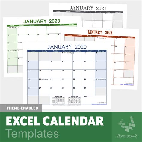 Excel Calendar Template for 2024 and Beyond