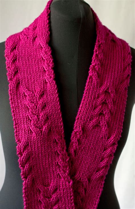 Reversible Cabled Scarf - 220 Superwash Aran