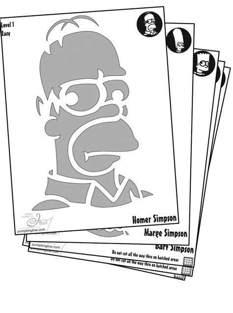 Printable Simpsons Pumpkin Stencils