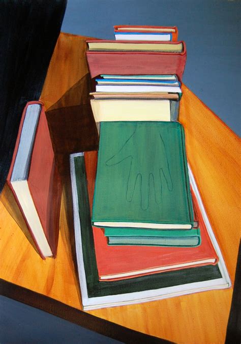 Bookish Art: Acrylic paintings of jumbled books and drawers by Jordan ...