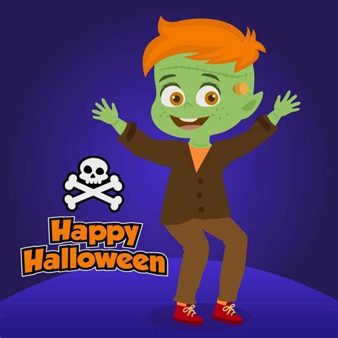 Halloween kids costume of green monster 12333406 Vector Art at Vecteezy