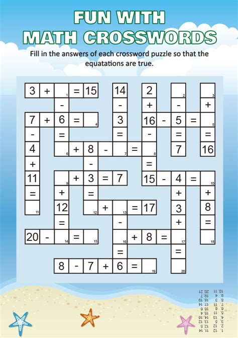 Printable Math Crossword Puzzles